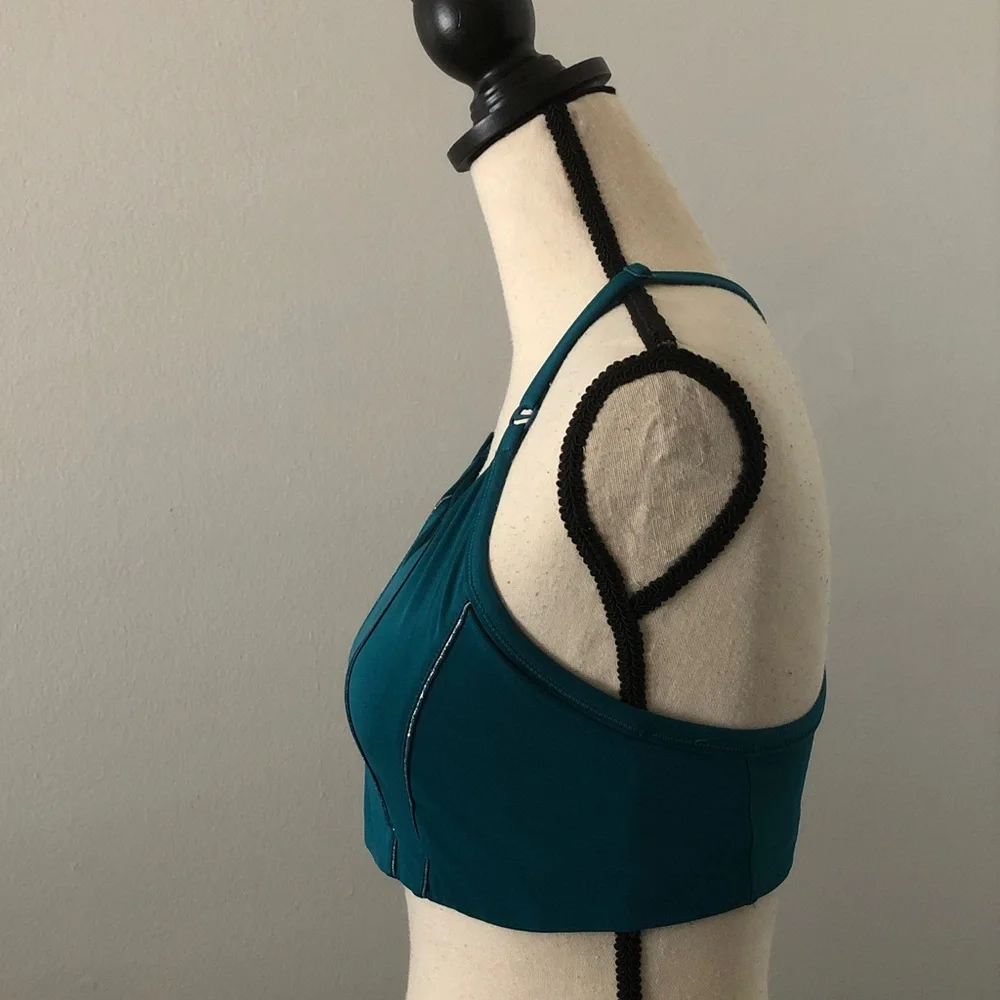 NIKE Yoga Dri-FIT Indy Teal Sports Bra | M